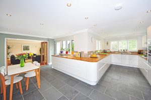 picture of a kitchen counter with a table and chairs